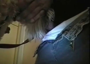 Dog licks a dick of a farmer