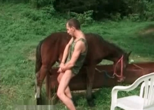 Trained animal in the awesome bestiality sex