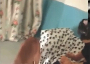 Dog cums inside of a tight twat