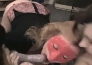 Two bitches are getting nailed by dog