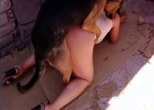 High heeled hooker likes her dog