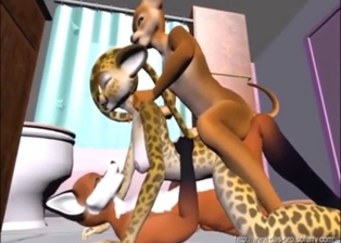 Furry three-way with crazy fucking and more